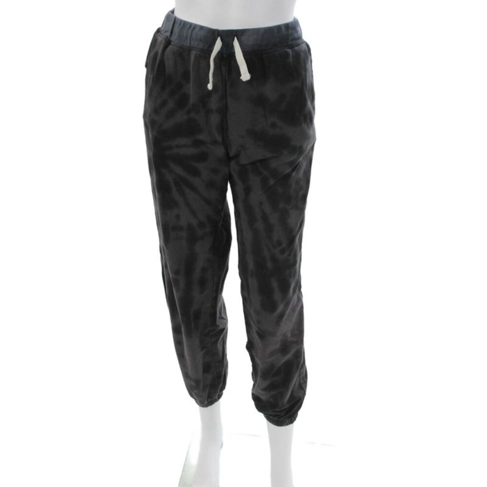 Electric & Rose Unisex Gray Tie Dye Pima Cotton Jogger Pants Drawstring Size XL